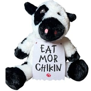 Chick-fil-A Eat Mor Chikin Plush Cow Stuffed Animal 2023 Strottman Collectible
